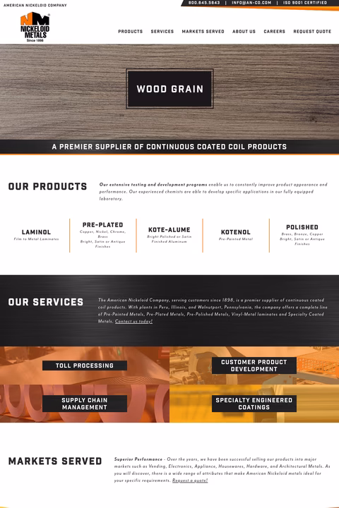 American-Nickeloid Homepage 1440px
