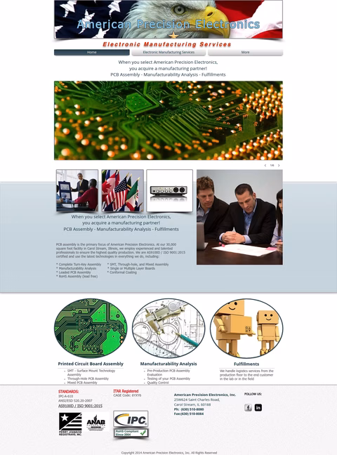 American-Precision-Electronics Homepage 1440px