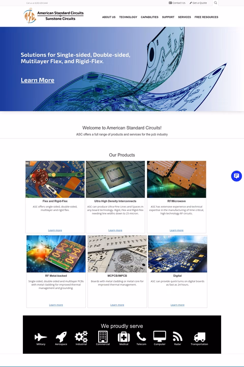 American-Standard-Circuits Homepage 1440px