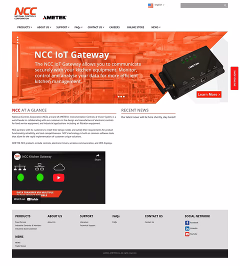 Ametek-National-Controls Homepage 1440px