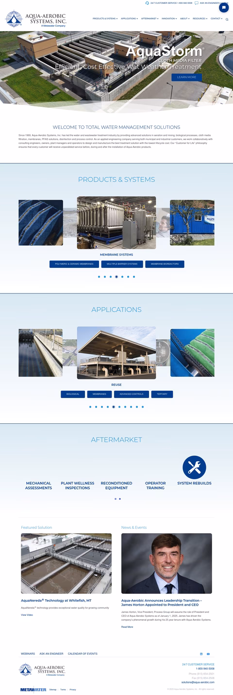 Aqua-Aerobic-Systems Homepage 1440px