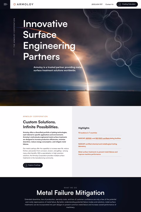 Armoloy-Corporation Homepage 1440px