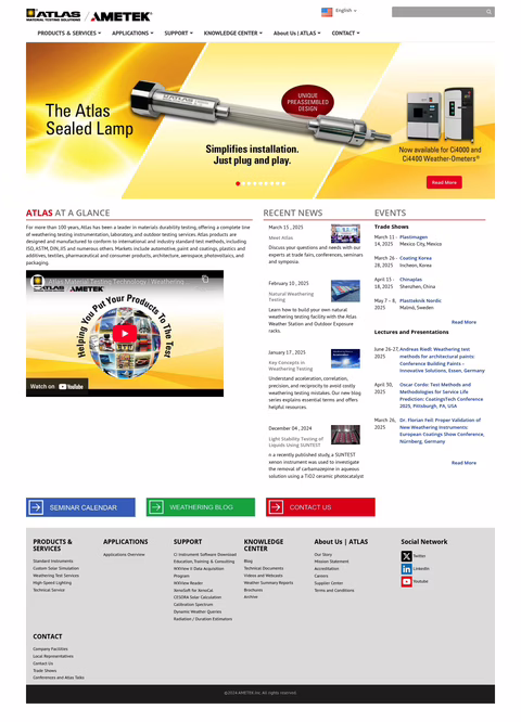 Atlas-Material-Testing-Technology Homepage 1440px