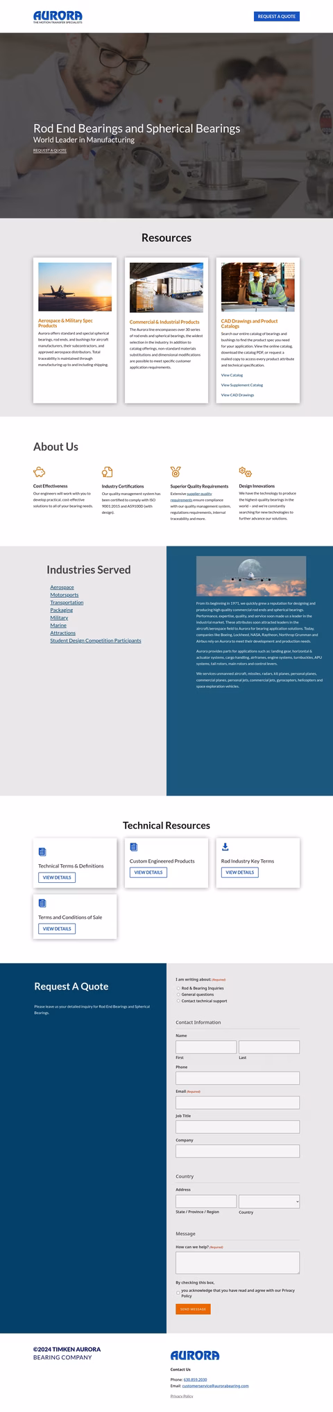 Timken-Aurora-Bearing Homepage 1440px