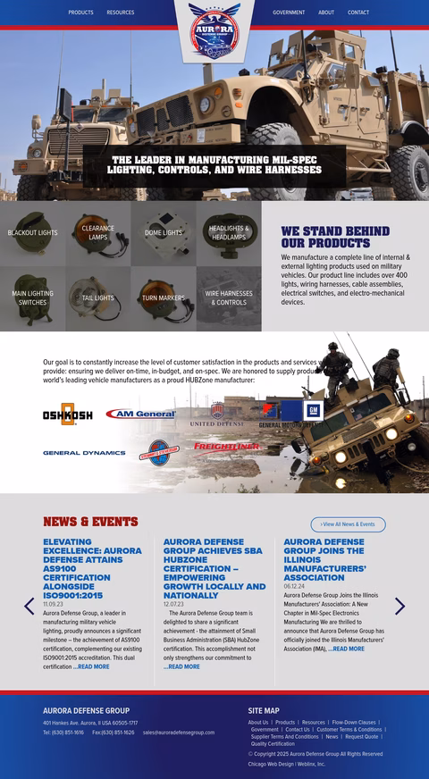 Aurora-Defense-Group Homepage 1440px