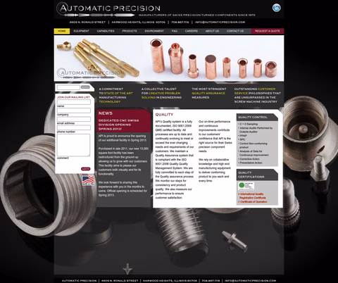 Automatic-Precision Homepage 1440px