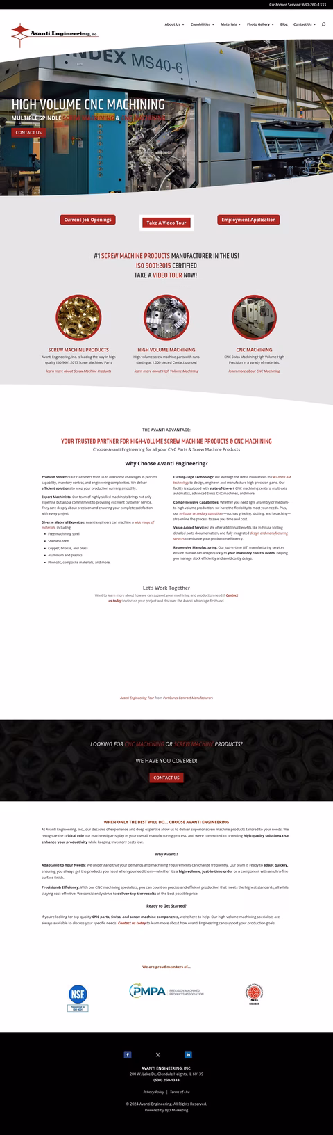 Avanti-Engineering Homepage 1440px