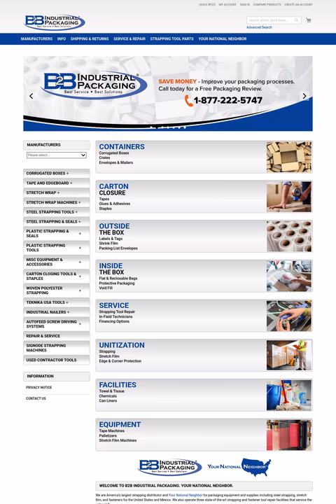 B2B-Industrial-Packaging Homepage 1440px