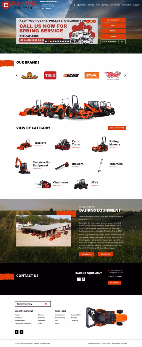 Bahrns-Equipment Homepage 1440px