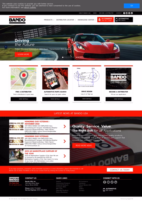 Bando-Usa Homepage 1440px