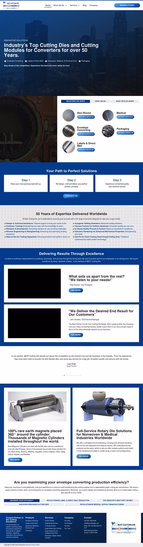 Best-Cutting-Die-Co Homepage 1440px