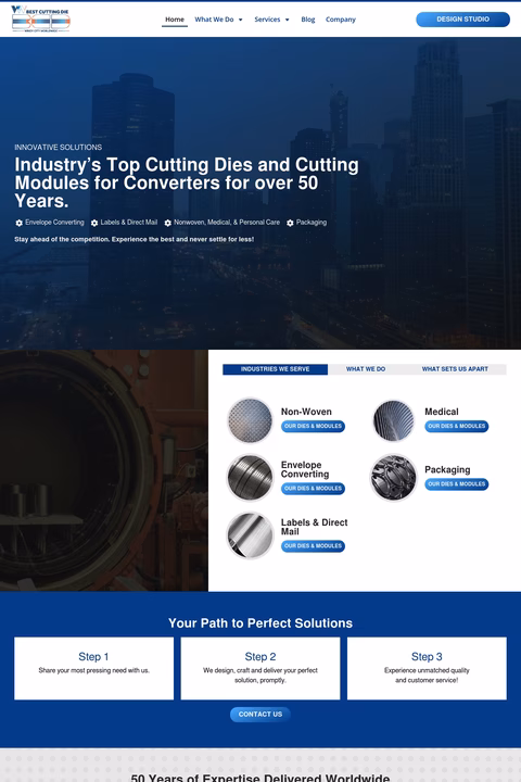 Best-Cutting-Die-Co Homepage 1440px