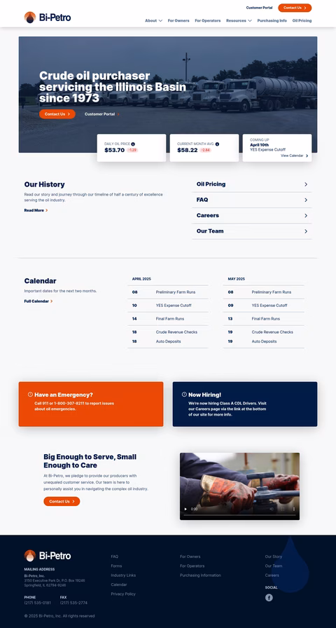 Bi-Petro-Inc Homepage 1440px