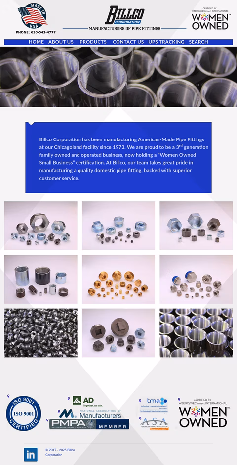 Billco-Corporation Homepage 1440px