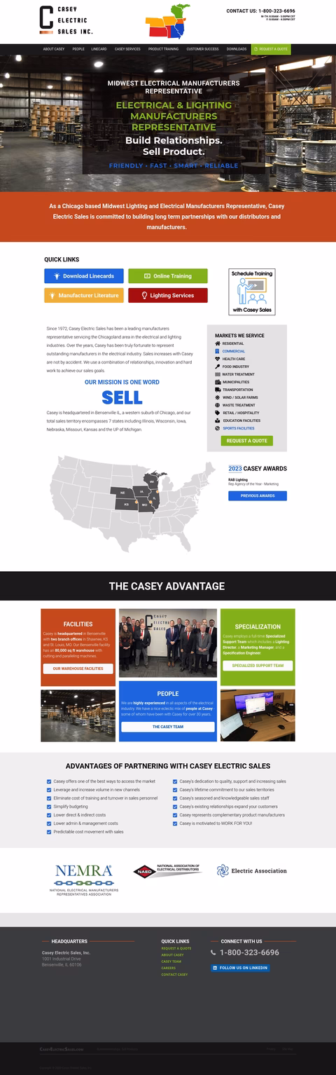 Bill-Casey-Electric-Sales Homepage 1440px