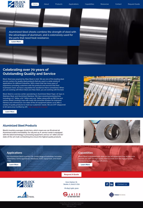 Block-Steel Homepage 1440px
