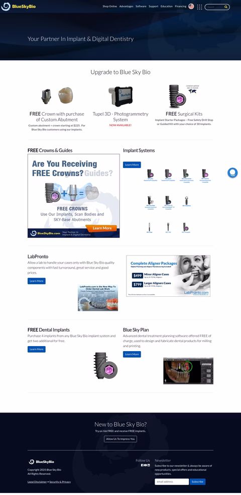 Blue-Sky-Bio Homepage 1440px