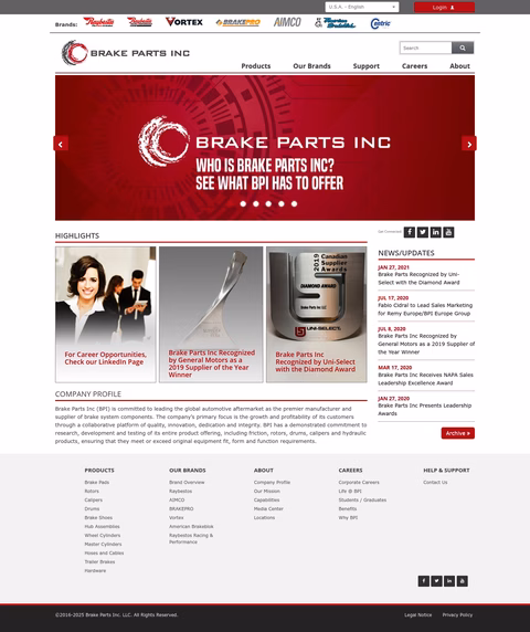 Brake-Parts-Inc Homepage 1440px