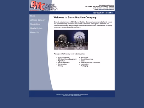 Burns-Machine-Company Homepage 1440px