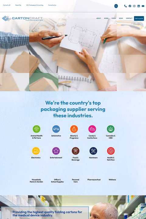 Carton-Craft-Inc Homepage 1440px