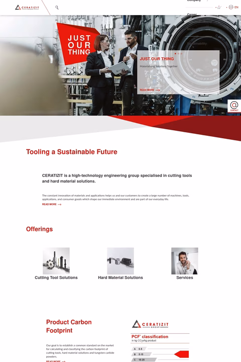 Ceratizit Homepage 1440px