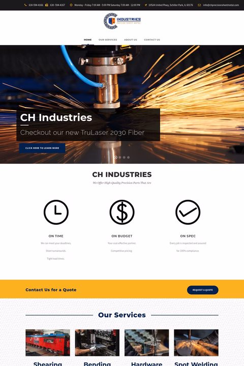 Ch-Precision-Sheet-Metal Homepage 1440px