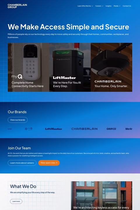 Chamberlain-Group Homepage 1440px