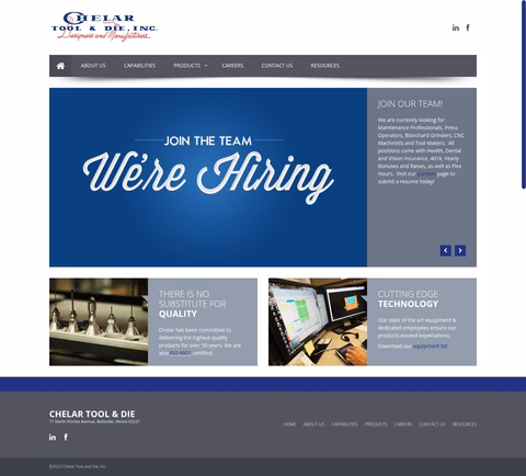 Chelar-Tool-Die Homepage 1440px