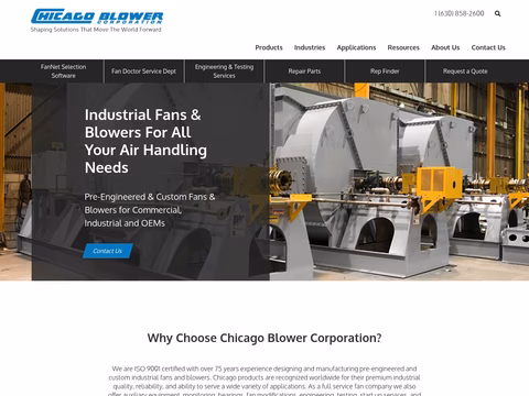 Chicago-Blower Homepage 1440px