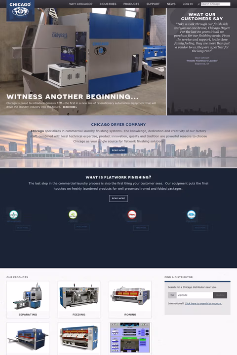 Chicago-Dryer-Company Homepage 1440px