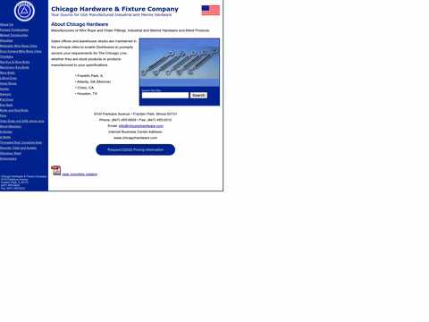 Chicago-Hardware-Fixture-Company Homepage 1440px