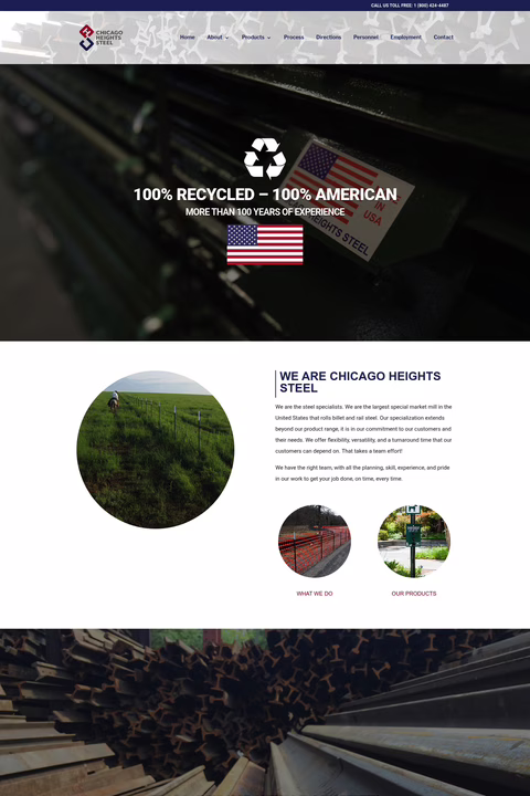 Chicago-Heights-Steel Homepage 1440px
