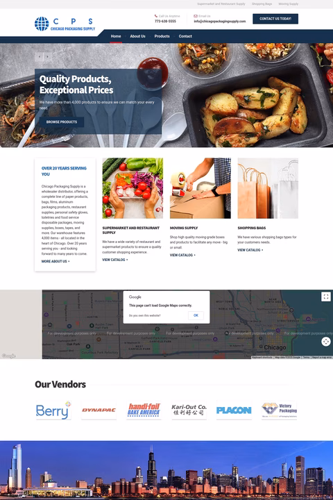 Chicago-Packaging-Supply Homepage 1440px