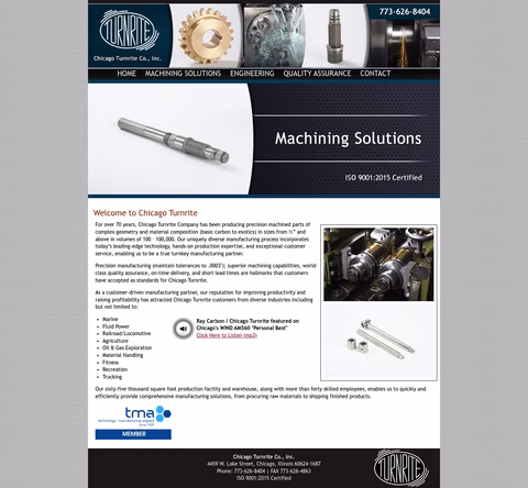 Chicago-Turnrite-Company Homepage 1440px