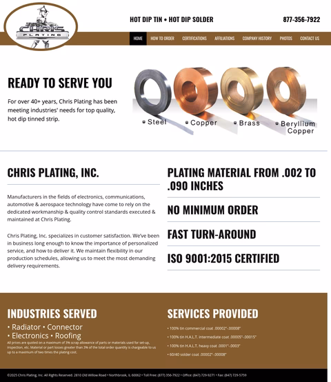 Chris-Plating Homepage 1440px