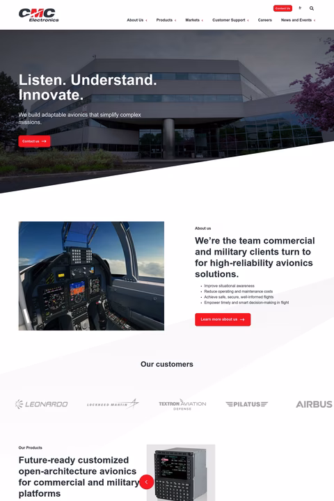 Cmc-Electronics Homepage 1440px