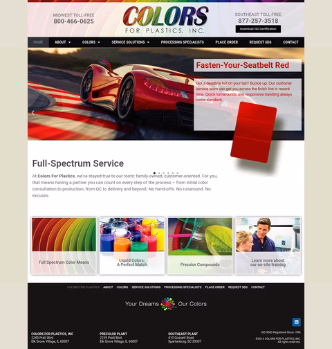 Colors-For-Plastics Homepage 1440px