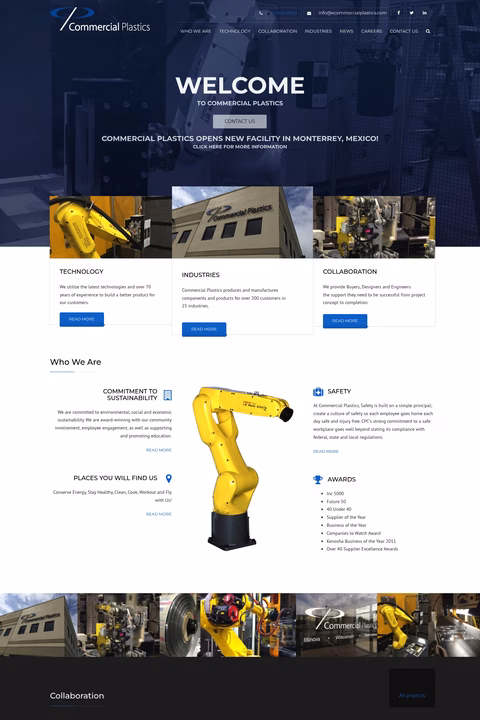 Commercial-Plastics-Company Homepage 1440px