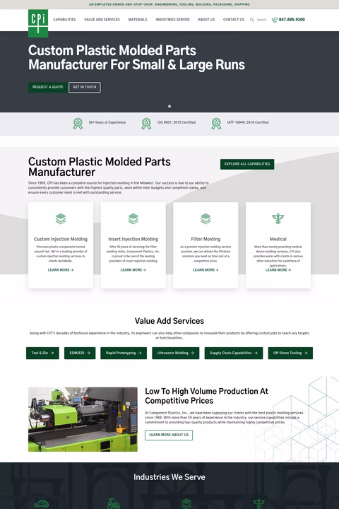 Component-Plastics-Inc Homepage 1440px