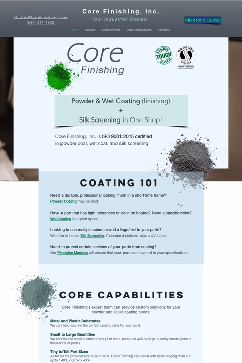 Core-Finishing Homepage 1440px