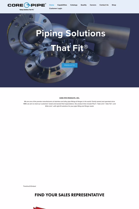 Corepipe Homepage 1440px