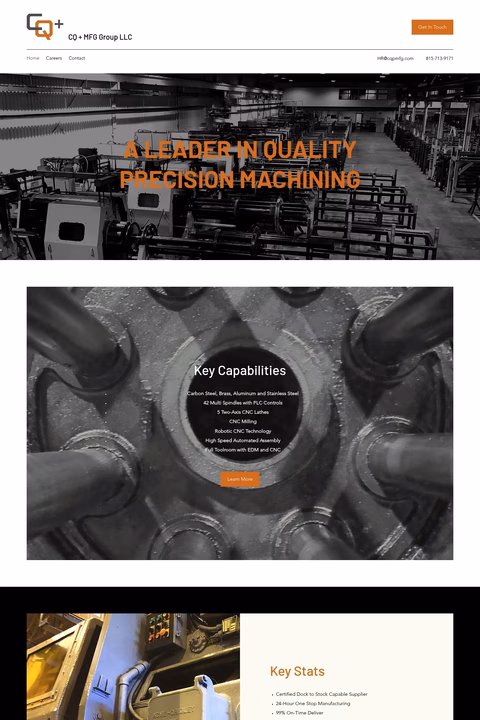 Cq-Manufacturing-Group Homepage 1440px