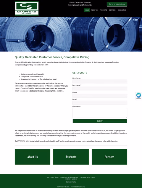 Crawford-Steel Homepage 1440px