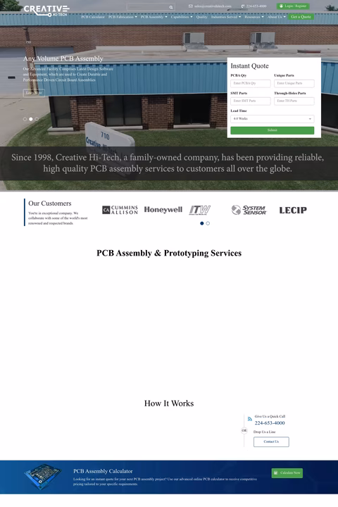 Creative-Hi-Tech Homepage 1440px