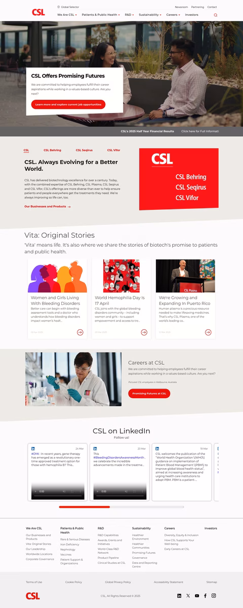 Csl-Limited Homepage 1440px