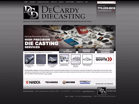 Decardy-Diecasting Homepage 1440px