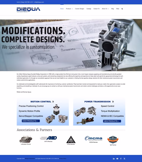 Diequa-Corporation Homepage 1440px