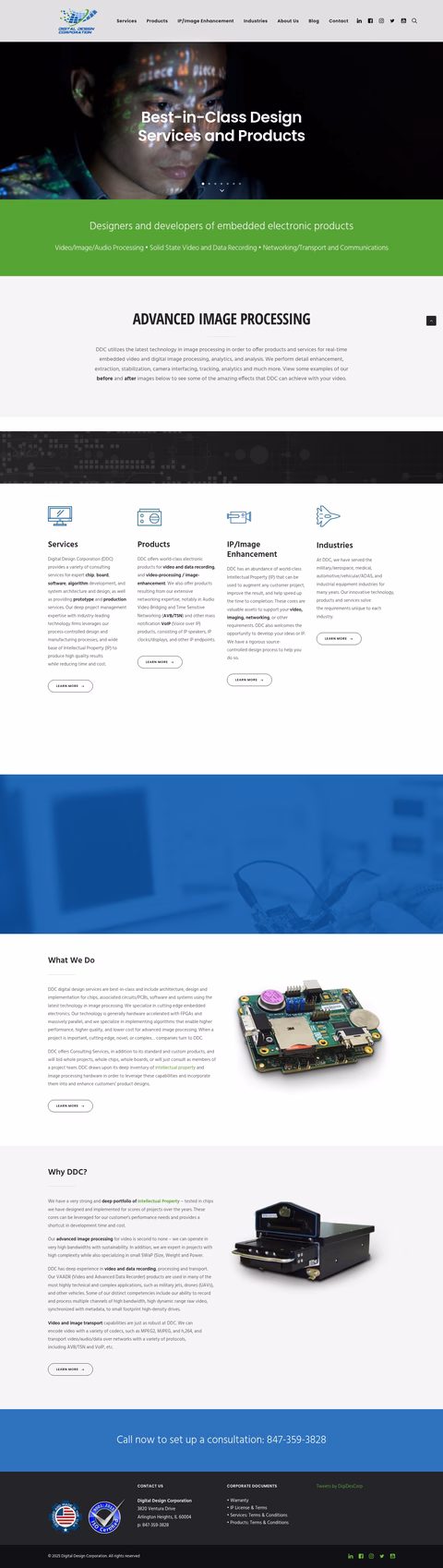 Digital-Design-Corporation Homepage 1440px