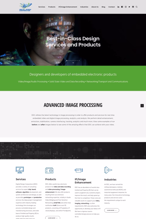 Digital-Design-Corporation Homepage 1440px
