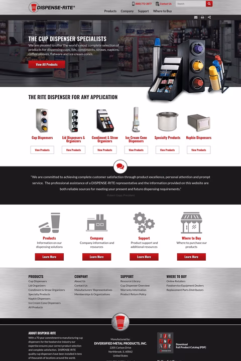 Diversified-Metal-Products Homepage 1440px